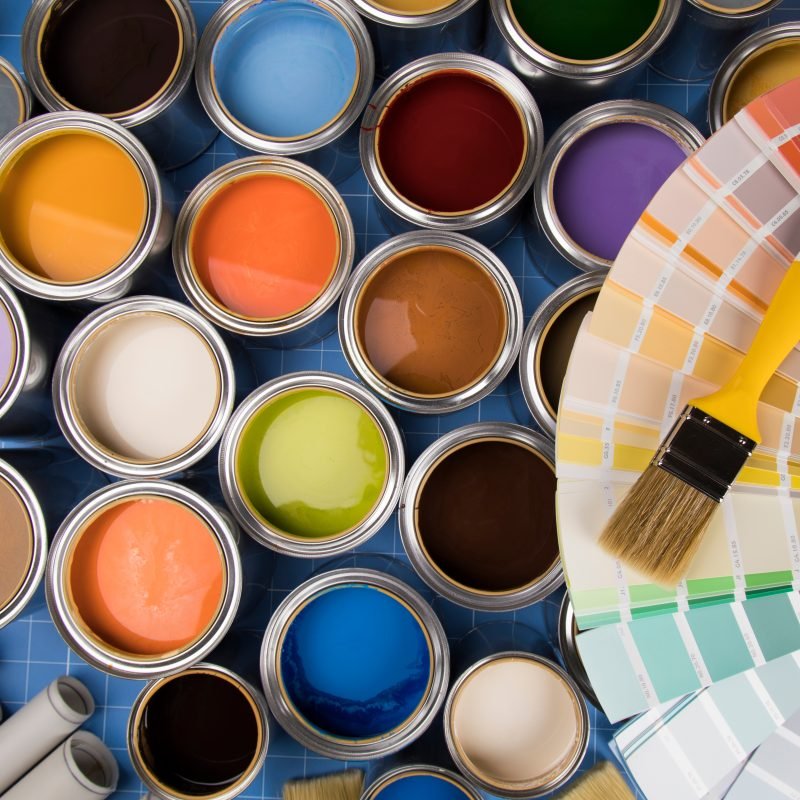 Tin metal cans, Painting background